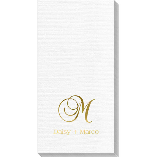 Elegant Initial Deville Guest Towels